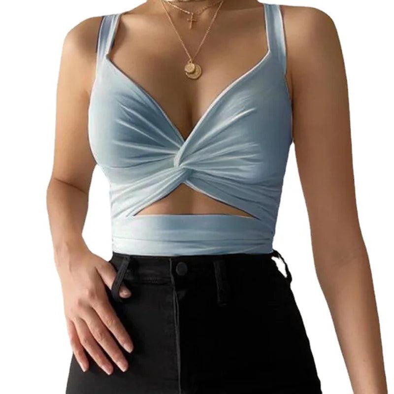 Top Sexy Feminino - Colheita Sem Mangas para o Verão!