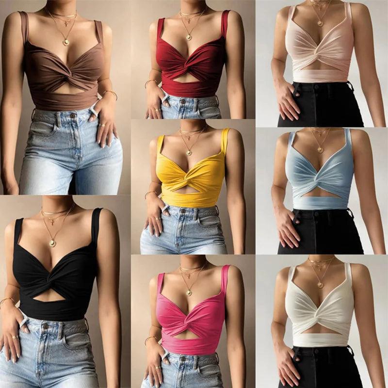 Top Sexy Feminino - Colheita Sem Mangas para o Verão!